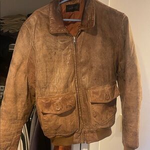 Levi's Distressed Brown Bomber Jacket